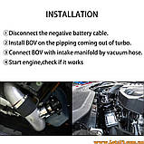 Перепускний клапан турбіни 50мм клапан скидання тиску повітря турбіни клапан BLOW OFF PQY TIAL 50MM, фото 6