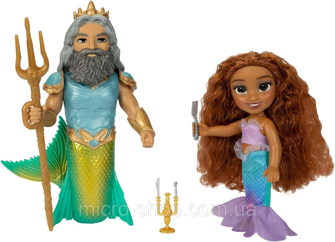 Лялька принцеса русалочка Аріель та король Тритон Disney The Little Mermaid Ariel Doll and King Triton