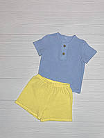 Костюм муслиновый детский для мальчика (футболка и шорты) КMXFSH-1