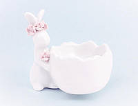 Пасхальная подставка для яиц декоративная, Пасхальный кролик Белый (733-234)