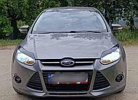 Реснички на фары Ford Focus 2011+ Накладки на фары Форд Фокус хетчбек