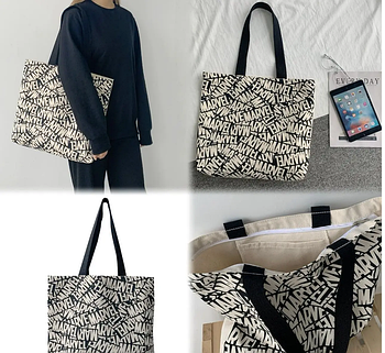 Сумка жіноча прямокутна тканинна шопер 38*42 см принт Kay