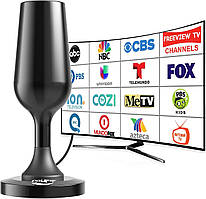 Цифрова телевізійна антена для Smart TV HDTV для внутрішнього та зовнішнього застосування з магнітною основою