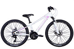 Велосипед 24" Discovery QUBE AM DD 2024 рама - 11.5" біло-рожевий