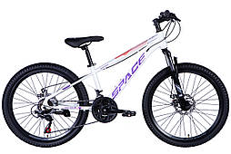 Велосипед 24" SPACE SATURN (034) AM 2024 рама - 13" біло-бузковий