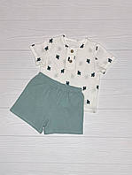 Костюм муслиновый детский для мальчика (футболка и шорты) КMXFSH-2