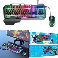 Набор светящаяся клавиатура и мышь игровой Hoco GM12 Light and Shadow RGB gaming 9 видов световых эффектов USB