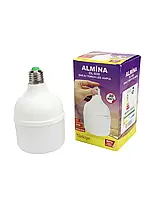 Лампа аварийная светодиодная с аккумулятором ALMINA 30W DL-030, LED лампочка перезаряжаемая 30 Вт с цоколем