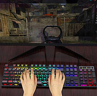 Набор мышь и проводная клавиатура с яркой подсветкой USB, Игровой набор 2в1 клавиатура с оптической мышкой int