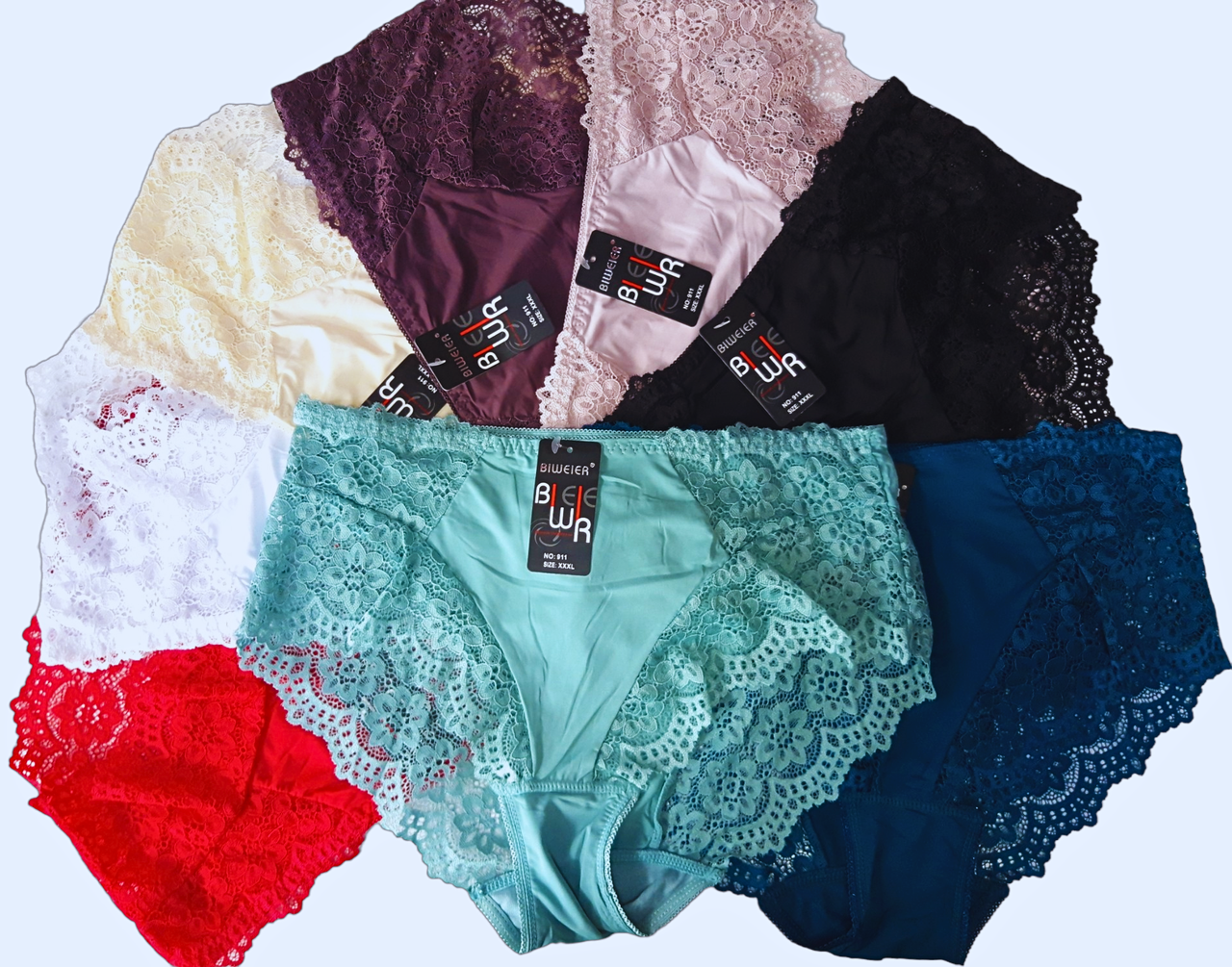 Трусики Мікрофіброві з Мереживом Мікс 24шт (911), фото 1