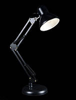 Лампа на подставке и струбцине металлическая настольная (с креплением на стол) 800A Черная для маникюра,
