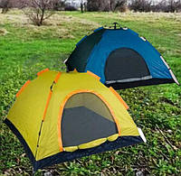Однослойная кемпинговая палатка с автоматическим каркасом 2x2м, Вместительная 4-местная палатка для отдыха int