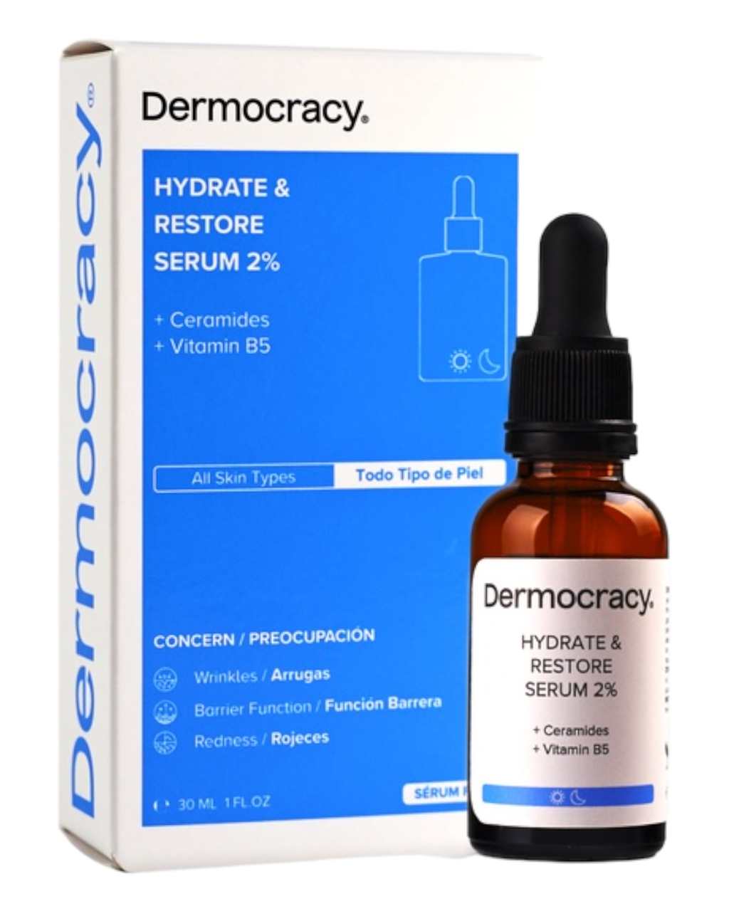 Зволожуюючий відновлюючий серум Dermocracy Hydrate + Restore Serum 2% 30 мл, фото 1