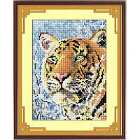 Набор мозаики камнями Заснеженный Тигр Dream Art 30311 (18 х 25 см)