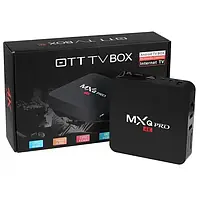 Смарт-приставка для телевізора TV-BOX MX PRO-4k з пультом дистанційного керування на базі Андроїд 8GB USB int