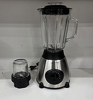 Стационарный блендер 2в1 с кофемолкой и ножами для измельчения льда 1500 Вт, Блендер со стеклянной чашей 1.5л