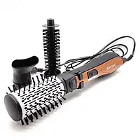Фен-щетка с 3 насадками и керамическим покрытием для разных типов волос 1000Вт,Электрический мультистайлер int