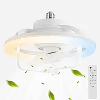 Светодиодный потолочный вентилятор с 3 скоростями и 16 регулируемыми цветами подсветки, Лед лампа для дома int