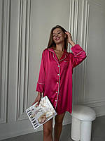 Женская ночная удлиненная рубашка шелк Армани 42-48(oversize)
