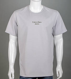 Футболка супер-батал Calvin Klein Jeans 2303сб (Уп.2шт 5XL,6XL), Світло-сірий