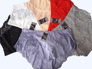 Трусики Бавовняні з Мереживом Мікс 18шт (9591)