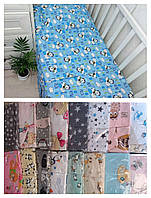 Детское постельное сменное белье в кроватку / в манеж 3в1: наволочка, пододеяльник, простынь