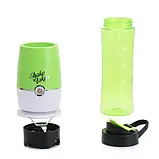 💚Блендер для смузі Shake N Take портативний контейнер із кришкою, міні шейкер Зелений, фото 5