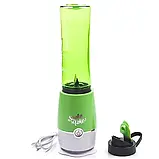 💚Блендер для смузі Shake N Take портативний контейнер із кришкою, міні шейкер Зелений, фото 6