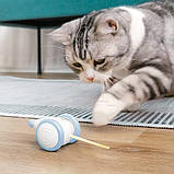 Інтерактивна іграшка для котів Cheerble Wicked Mouse PLUS CWJ01 (Біло-синій), фото 5