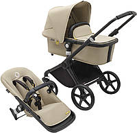 Bugaboo Fox Cub Kinderwagen mit Liegeaufsatz und Sitz black/desert beige