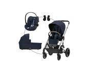 Cybex GOLD Kombikinderwagen Balios S Lux Trio-Set inkl. Babyschale Cloud G i-Size ocean blue