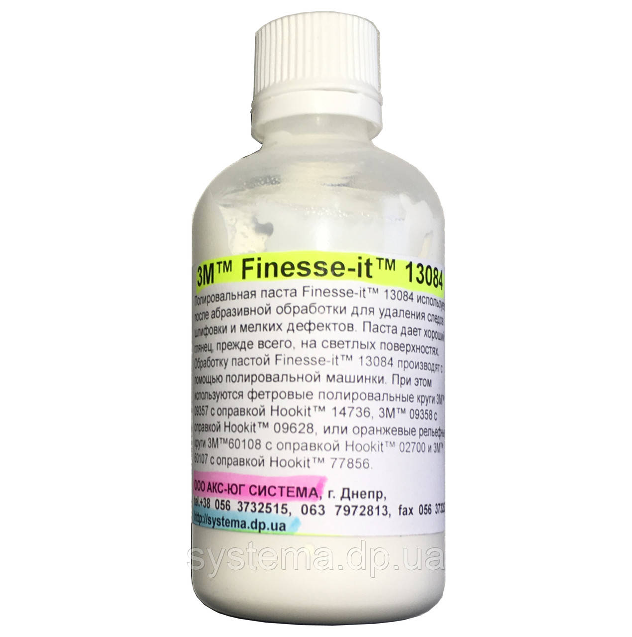 3М™13084 Finesse-it™ - Полірувальна паста, для акрилу і штучного каменю, пластикових фар авто, 100 мл