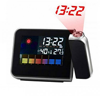 ZAQ Часы метеостанция с проектором времени на стену Color Screen 8190 календарь