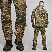 Боевые штаны мультикам удобные, брюки военные тактические с наколенниками рип-стоп ветрозащитные