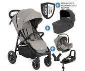 Joie 4in1 Kombi-Kinderwagen-Set Litetrax Pro Air bis 22 kg belastbar mit Luftreifen, Schieber-Ablagefach,