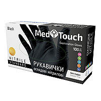 Перчатки смотровые MedTouch нитриловые черные, размер ХЛ (универсального назначения)