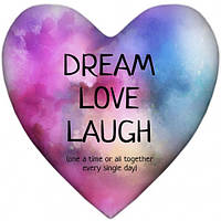 Подушка-сердце Dream Love Laugh fn