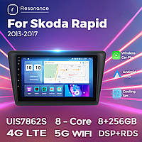 Штатна магнітола Skoda Rapid (2012-2017) M100 (1/32 Гб), HD (1280x720) QLED, GPS
