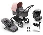 Bugaboo Fox 5 Kinderwagen 4-in-1 inklusive Isofix Wingbase Black / Grey Melange / Pink