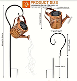 Садовий вуличний Декоративний підвісний ліхтарик На сонячних батареях "Лійка" Світильник тепле Денне світло, фото 2