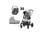 Cybex GOLD Kombikinderwagen Balios S Lux Trio-Set inkl. Babyschale Cloud G i-Size lava grey