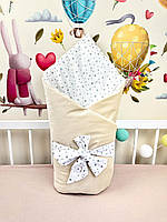 Детский двусторонний летний конверт на выписку конверт-одеяло ВЕСНА ЛЕТО конверт-плед для новорожденного