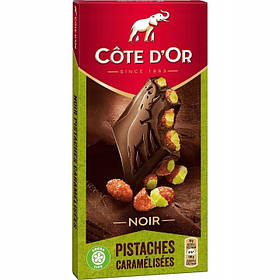 Шоколад Cote D'Or Noir Pistaches Caramelisees 180g