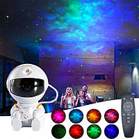 Лазерный ночник-проектор космонавт звёздного неба от USB Астронавт(космонавт) с пультом fn
