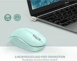 Бездротова Мишка Seenda - Тихий Клік,1600 DPI, 2.4G, USB Приймач, Ергономічна, фото 3