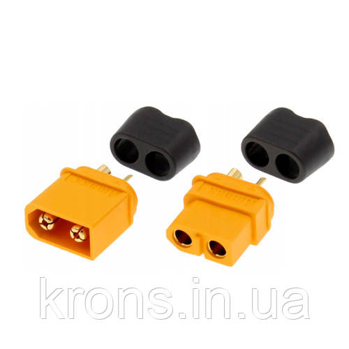 Роз'єм живлення силовий Amass XT60H XT60 60 А 2pin пара з ковпачком для RC
