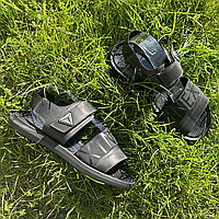 Мужские летние сандалии из натуральной кожи в черные