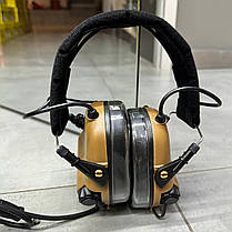 Навушники тактичні Earmor M32X MOD4, активні, з кріпленням на шолом і знімним мікрофоном, колір Койот (коричневый) M32X-CB MOD4, фото 3