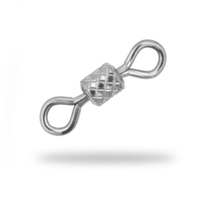 Вертлюг для риболовлі Gurza Rolling Ribbed Swivel BN №10 10шт вертлюжки для риболовлі, фото 1