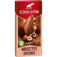 Шоколад Cote D'Or Lait Noisettes Entieres 180g